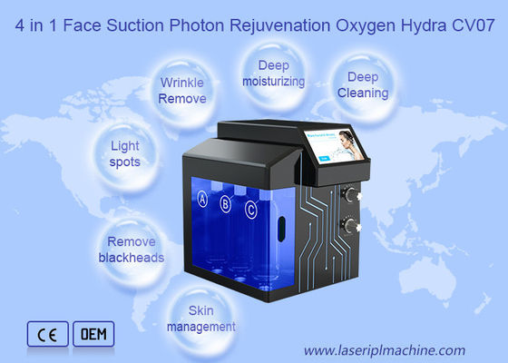 4 dans 1 blanchiment de massage facial de l'oxygène de rajeunissement de photon d'aspiration de visage