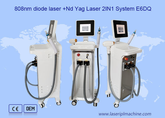 2 en 1 808 nm Laser à diode plus machine à laser Nd Yag commuté Pico Q