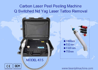 Épluchage à commutation de Q de carbone de retrait de colorant de machine de laser de ND Yag de 3 têtes