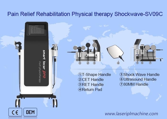 Machine de physiothérapie d'onde de choc de diathermie d'Eswt rf Tecar pour la blessure de sport