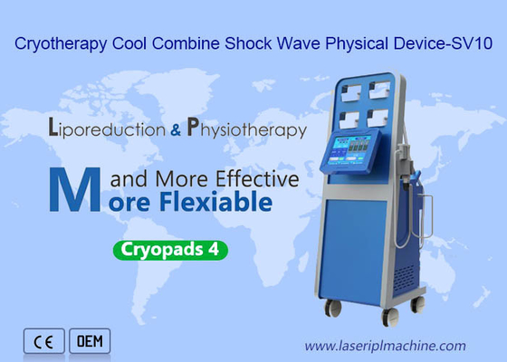 Protections fraîches de la beauté 4 de soulagement de la douleur de machine d'onde de choc de Cryolipolysis Termal SME