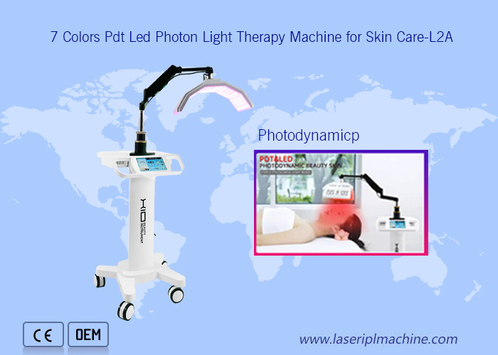 7 couleurs Pdt Led Photon Therapy Lifting Facial Beauty Machine Pour les soins de la peau.
