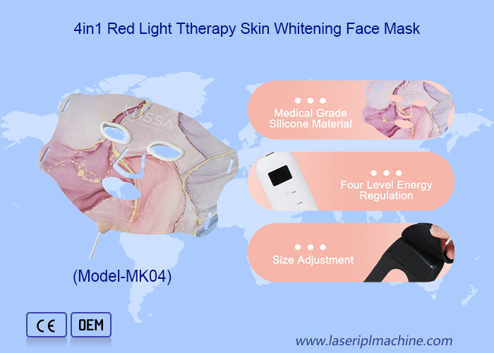 630nm/880nm/590nm/470nm Masque facial à LED Thérapie par la lumière pour le mode lumière rouge/jaune/bleu/infrarouge