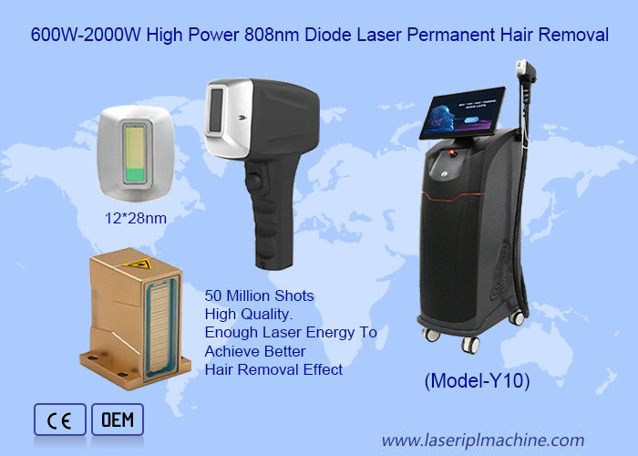 500W-1600W 4 longueurs d'onde pour toutes les couleurs de peau 808nm Diode Laser Machine d'épilation