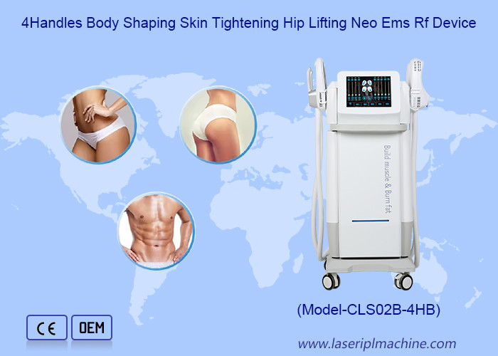 4 Poignées Formation du corps Resserrement de la peau Levé de hanche Neo Ems Rf Appareil de stimulation musculaire