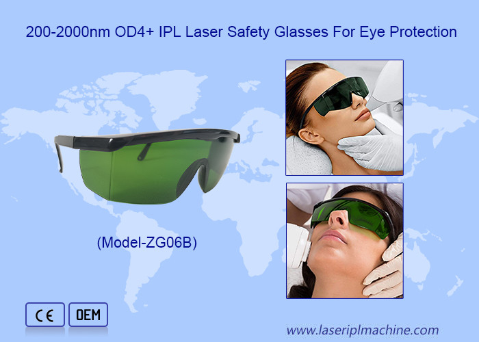200-2000nm OD4+ IPL Verres de protection oculaire de sécurité au laser pour le traitement de dépilation au laser