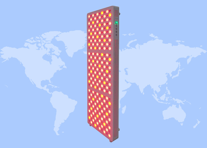 Panneau de luminothérapie infrarouge corps entier à LED, mode impulsion, 300 pièces, ciblage du visage, lumière rouge