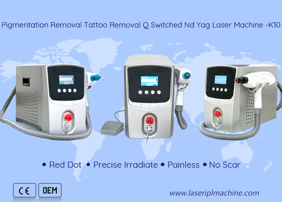 Laser portatif de Yag de retrait de colorant de machine de gomme de tatouage de soins de la peau