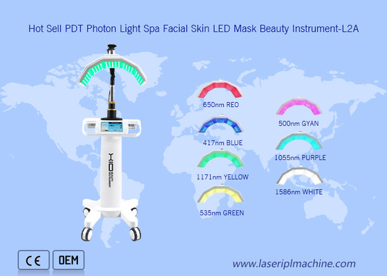 Vente à chaud de rajeunissement de la peau 7 couleurs Pdt LED Light Therapy Machine Pour la clinique