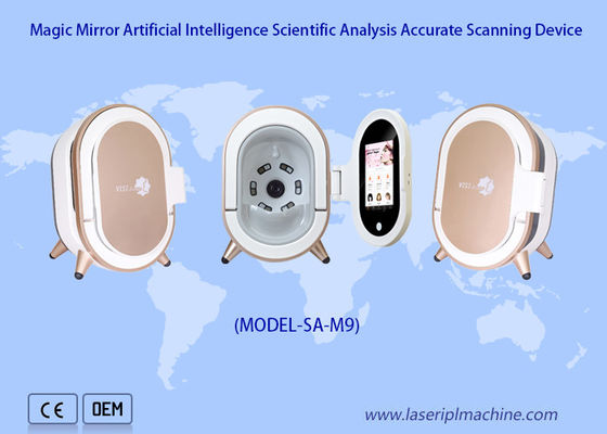 Bon prix AI portative 20 millions de miroir magique UV de l'analyseur 3d de peau de scanner de massage facial en ligne