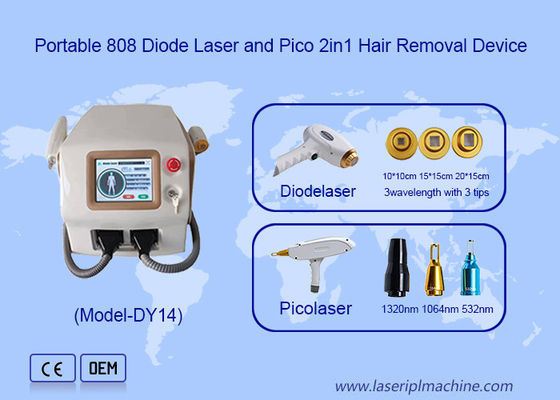 Bon prix 2 en 1 épilateur à diode laser picodé et machine d'épilation au laser picoseconde en ligne
