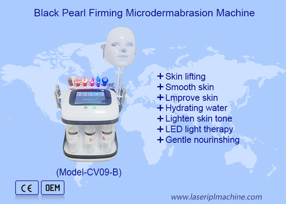 Perle noire Aqua Peel RF Ultrasons Bulle d'oxygène Hydro Microdermabrasion Machine pour le nettoyage en profondeur