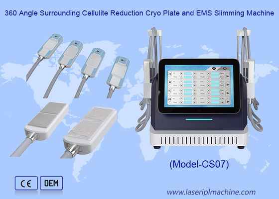 Bon prix 360 angles environnants de réduction de la cellulite Cryo Plaque et EMS machine d'amincissement en ligne