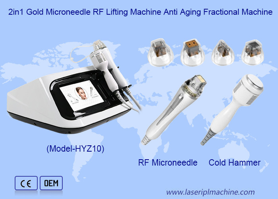 Machine de lifting RF à micro-aiguilles 2 en 1 Gold Anti-âge fractionnée