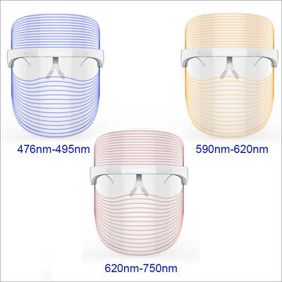 Utilisation à domicile Rechargeable sans fil 7Color Beauty Light Therapy Masques faciaux LED