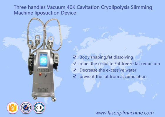 Bon prix Cavitation Cryolipolysis du vide 40k amincissant des poignées du dispositif trois de Liposuctio de machine en ligne